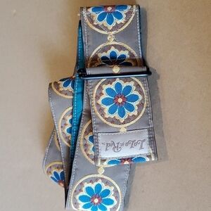 LALA Red -flat , reversible cloth belt 39 inches, beautiful
